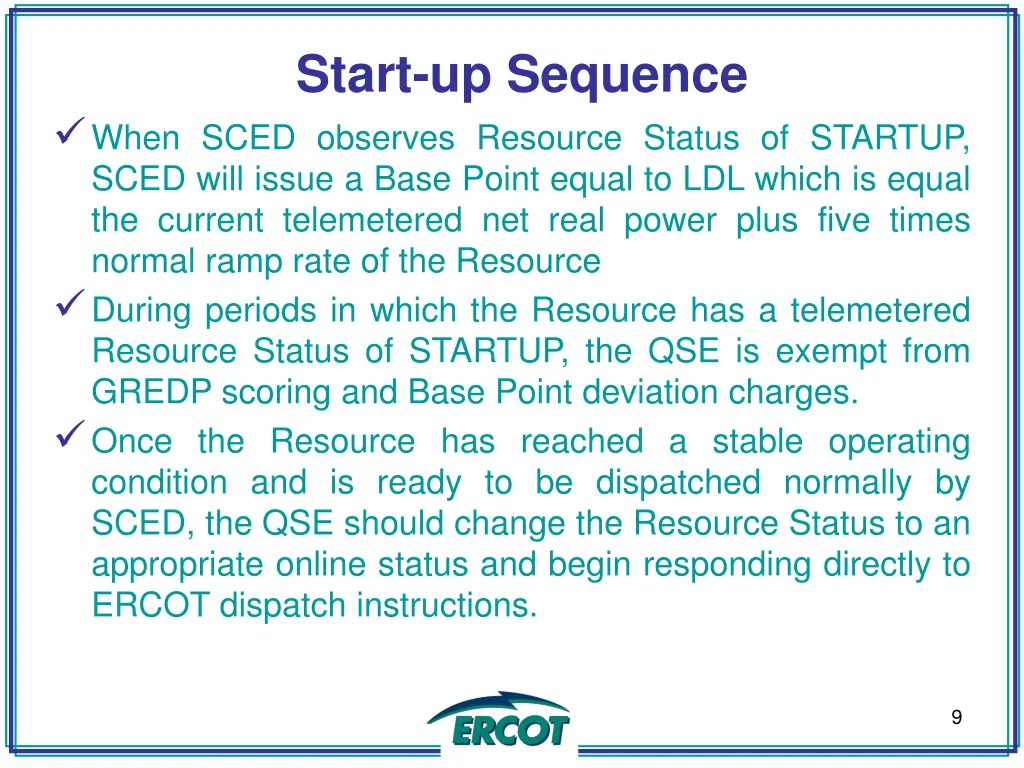 start up sequence 1