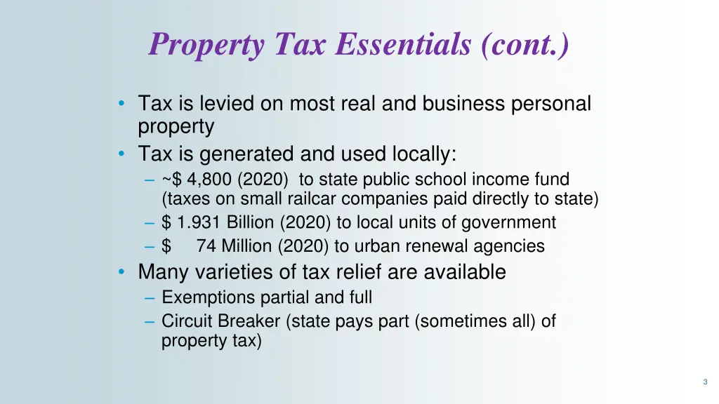 property tax essentials cont