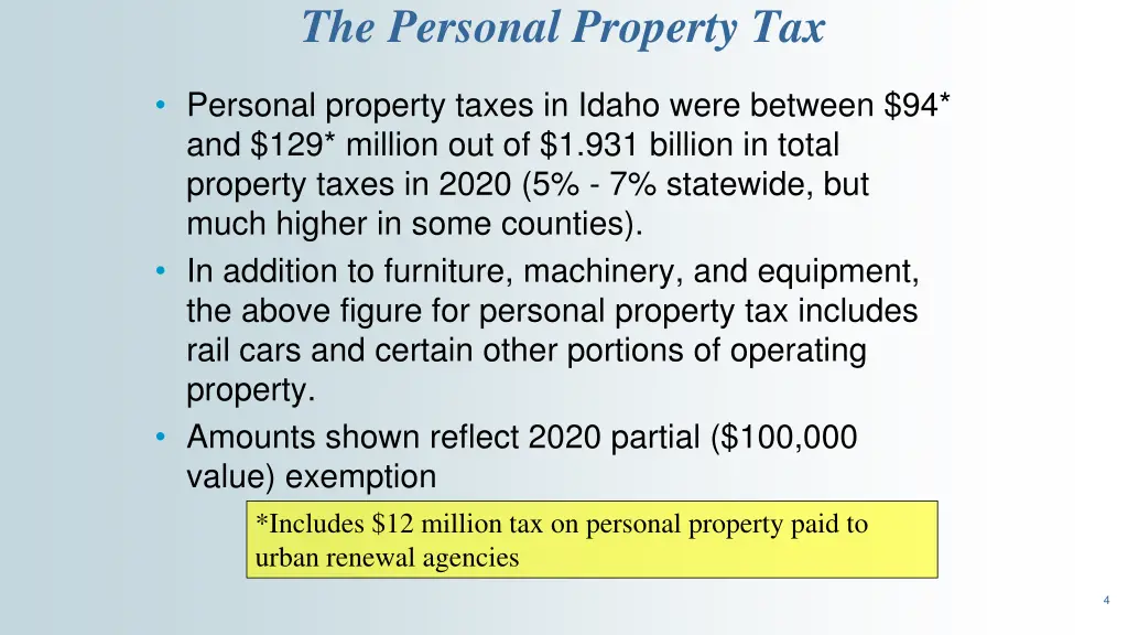 the personal property tax