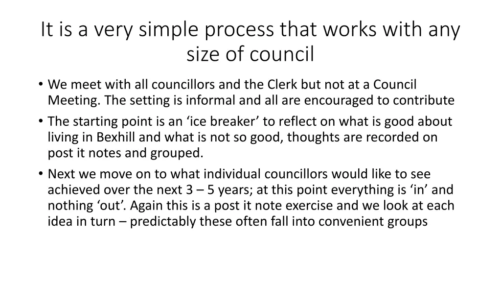 it is a very simple process that works with