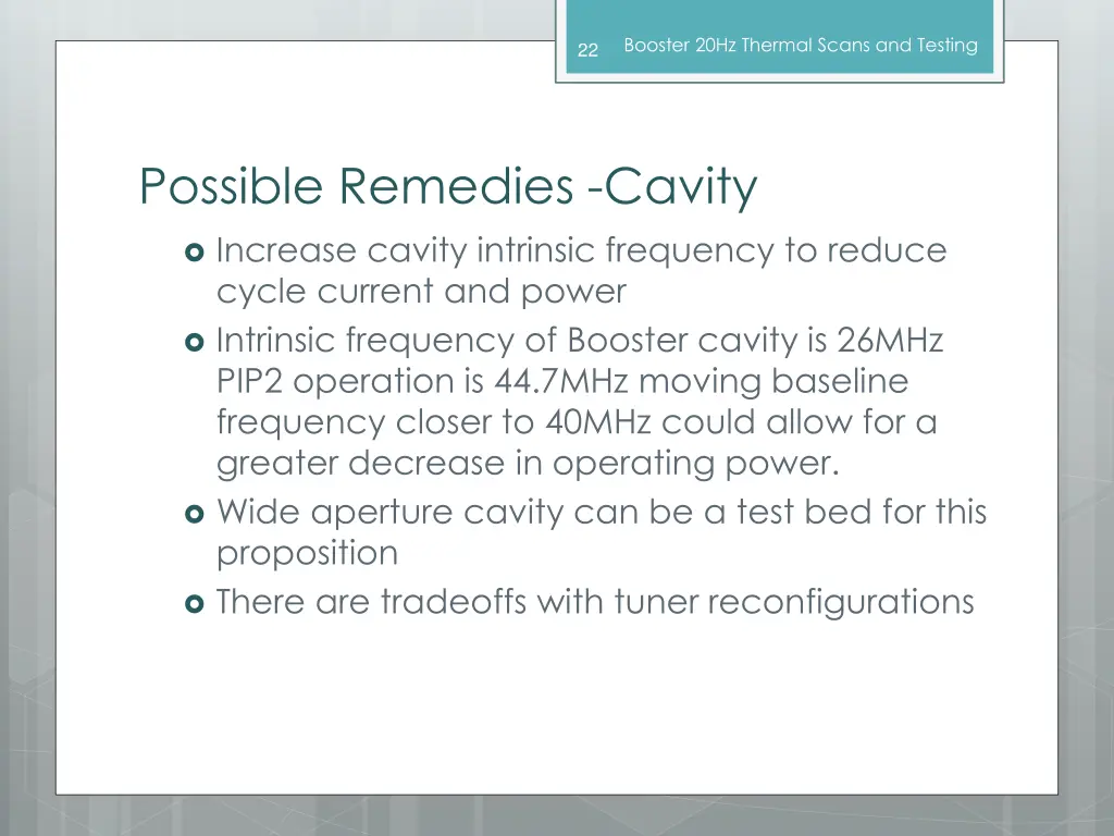 booster 20hz thermal scans and testing 19