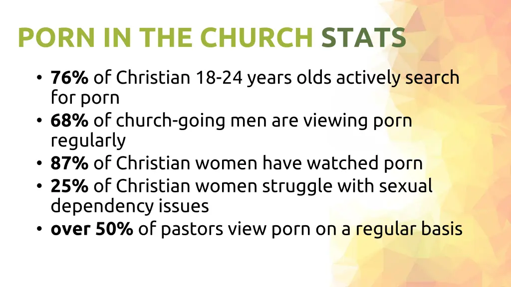 porn in the church stats