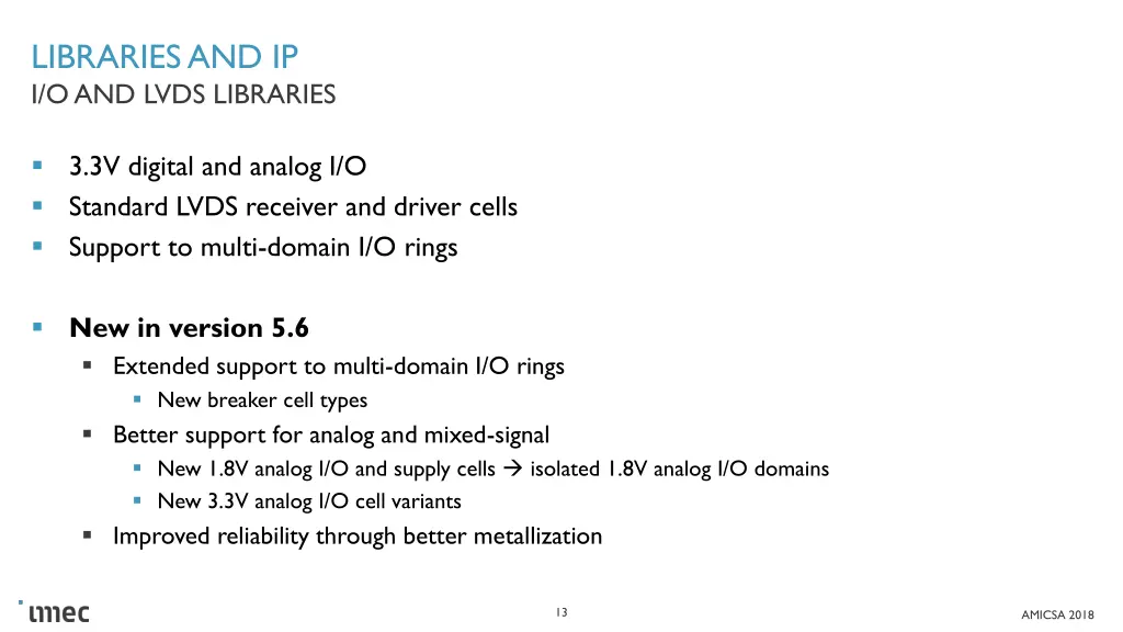 libraries and ip i o and lvds libraries