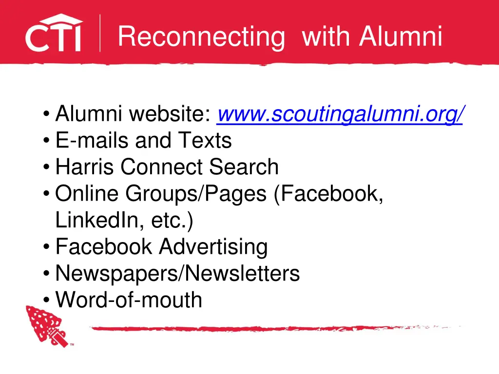 reconnecting with alumni