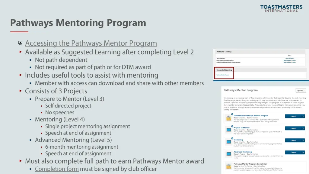 pathways mentoring program