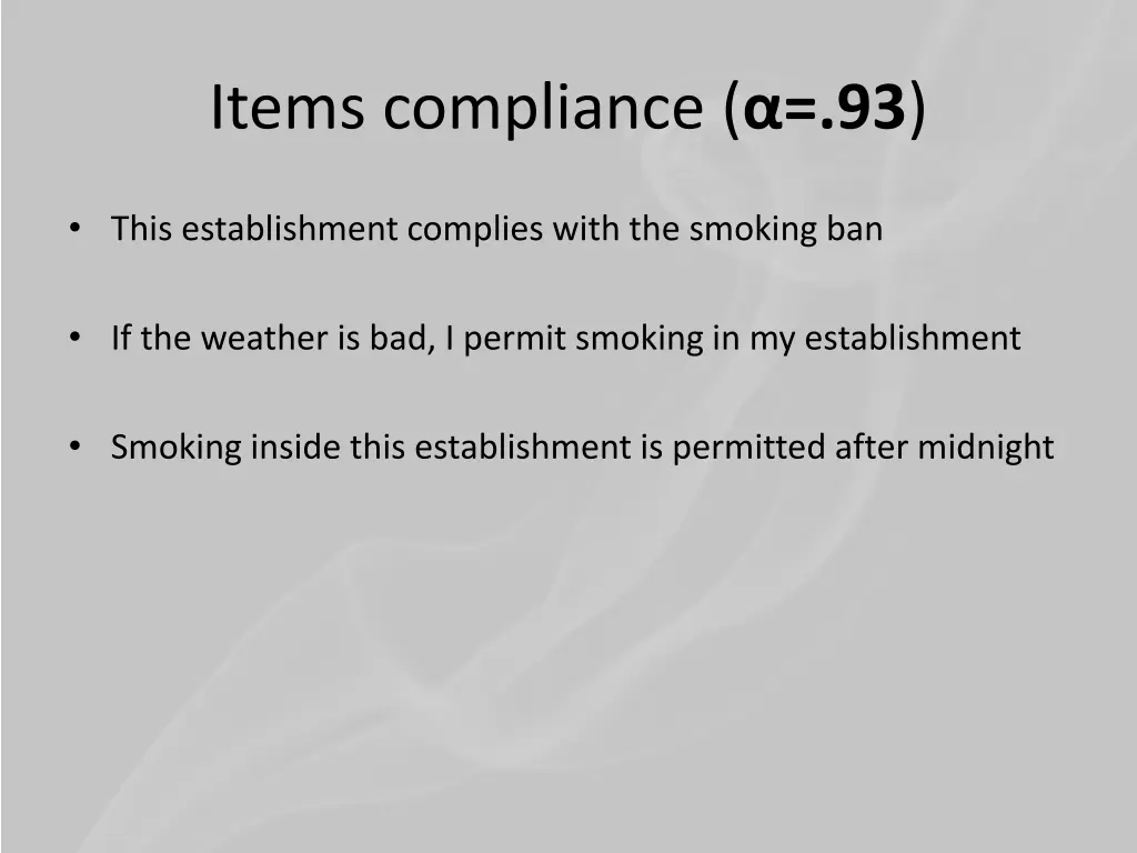 items compliance 93