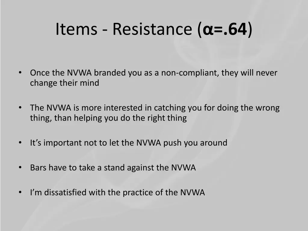 items resistance 64