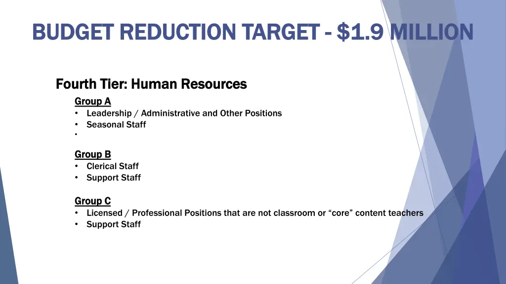 budget reduction target budget reduction target 1