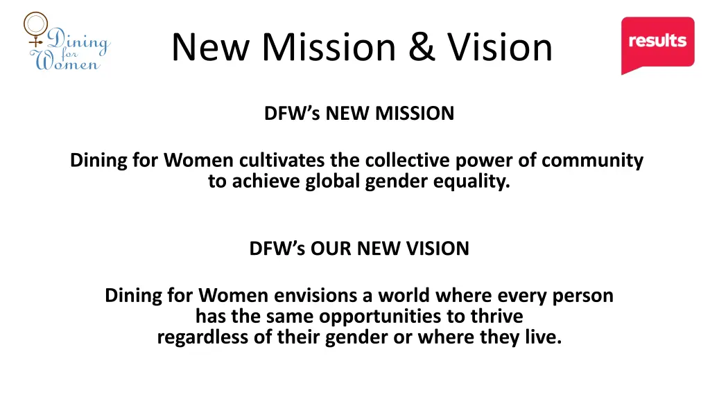 new mission vision