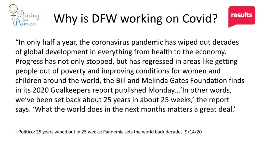 why is dfw working on covid 2