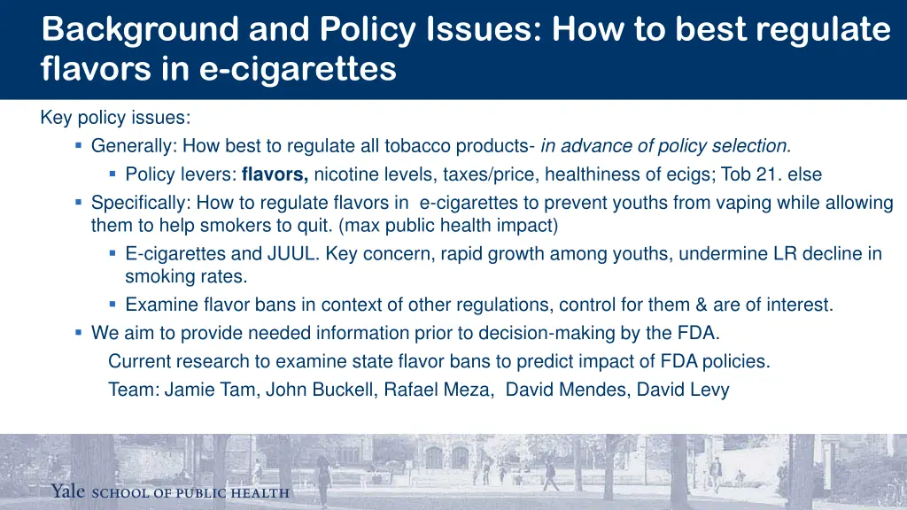 background and policy issues how to best regulate