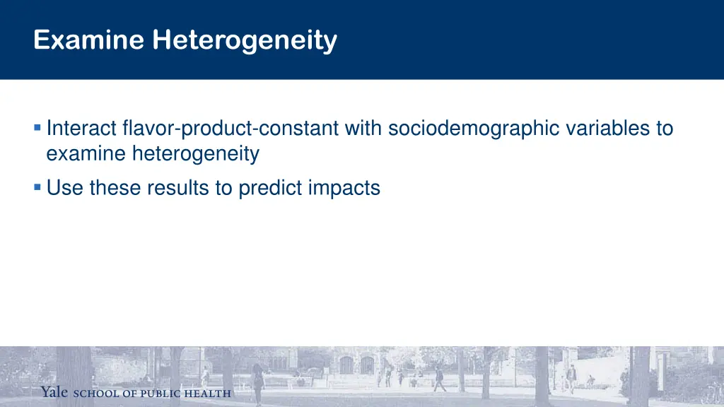 examine heterogeneity