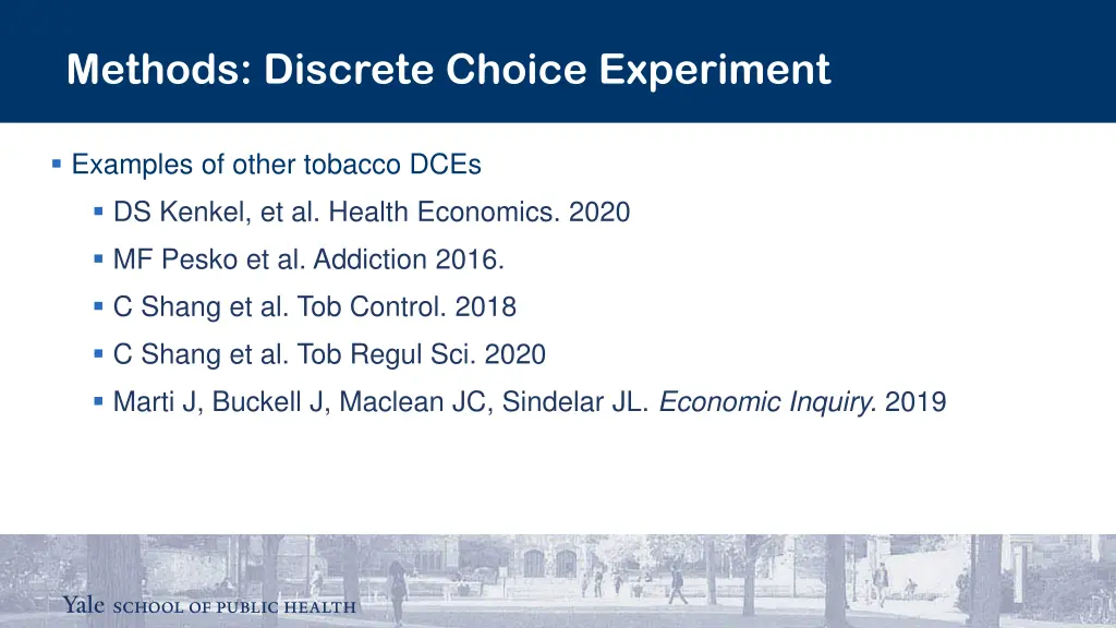 methods discrete choice experiment