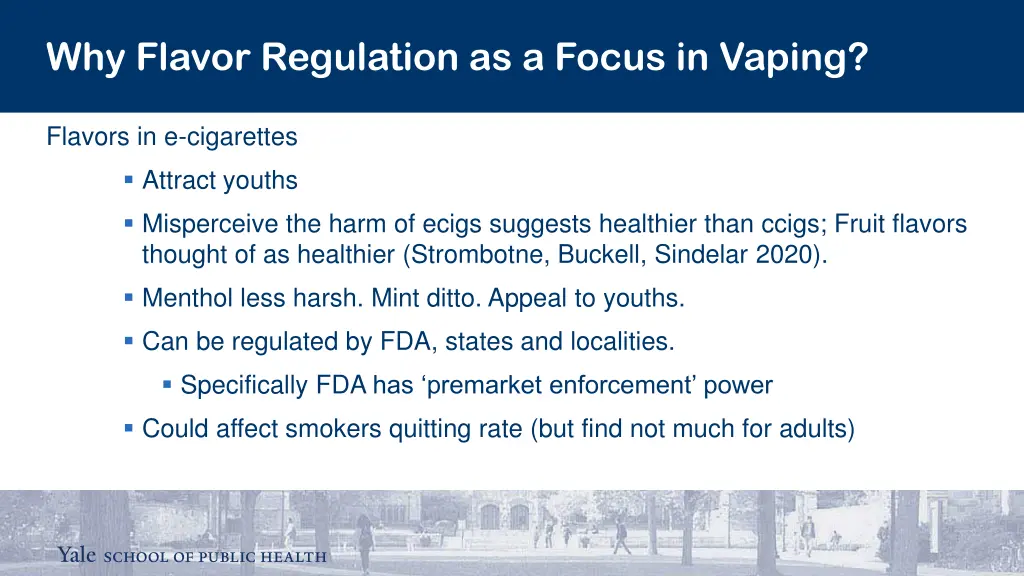 why flavor regulation as a focus in vaping