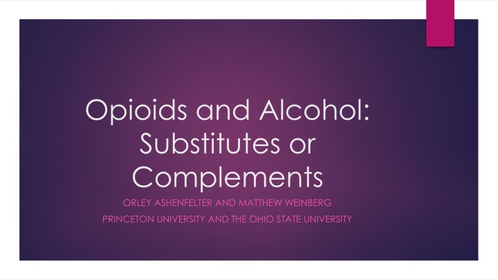 opioids and alcohol substitutes or complements