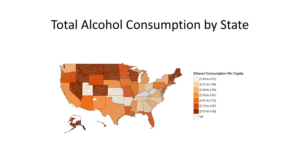 total alcohol consumption by state