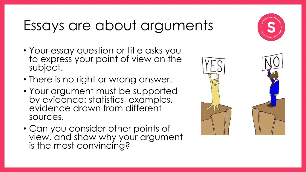 essays are about arguments