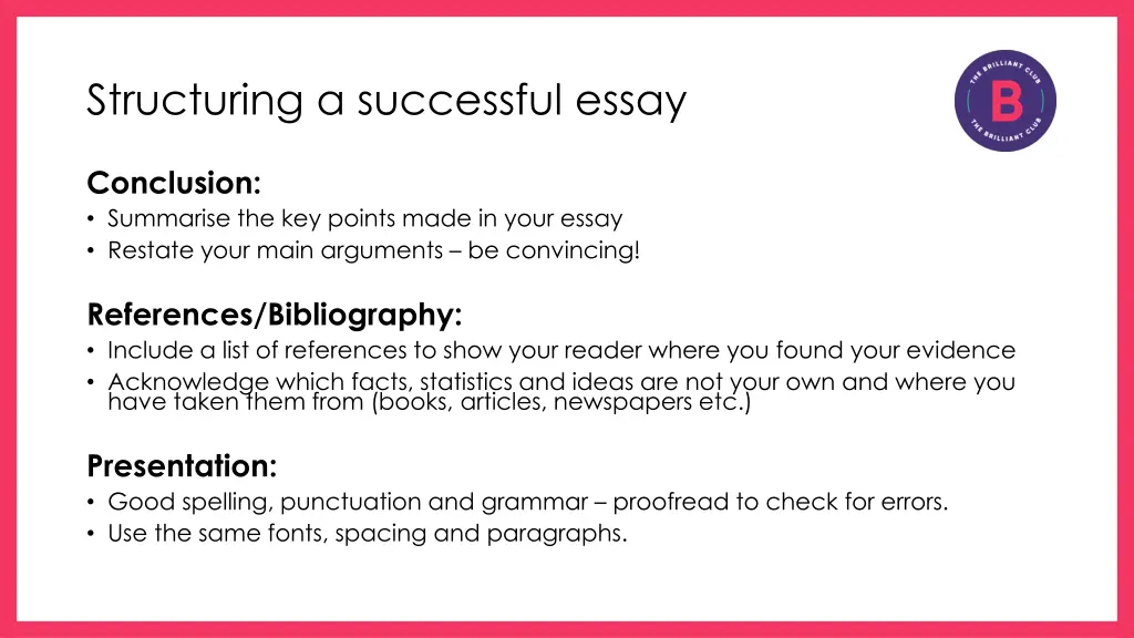 structuring a successful essay 2