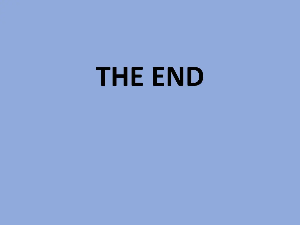 the end