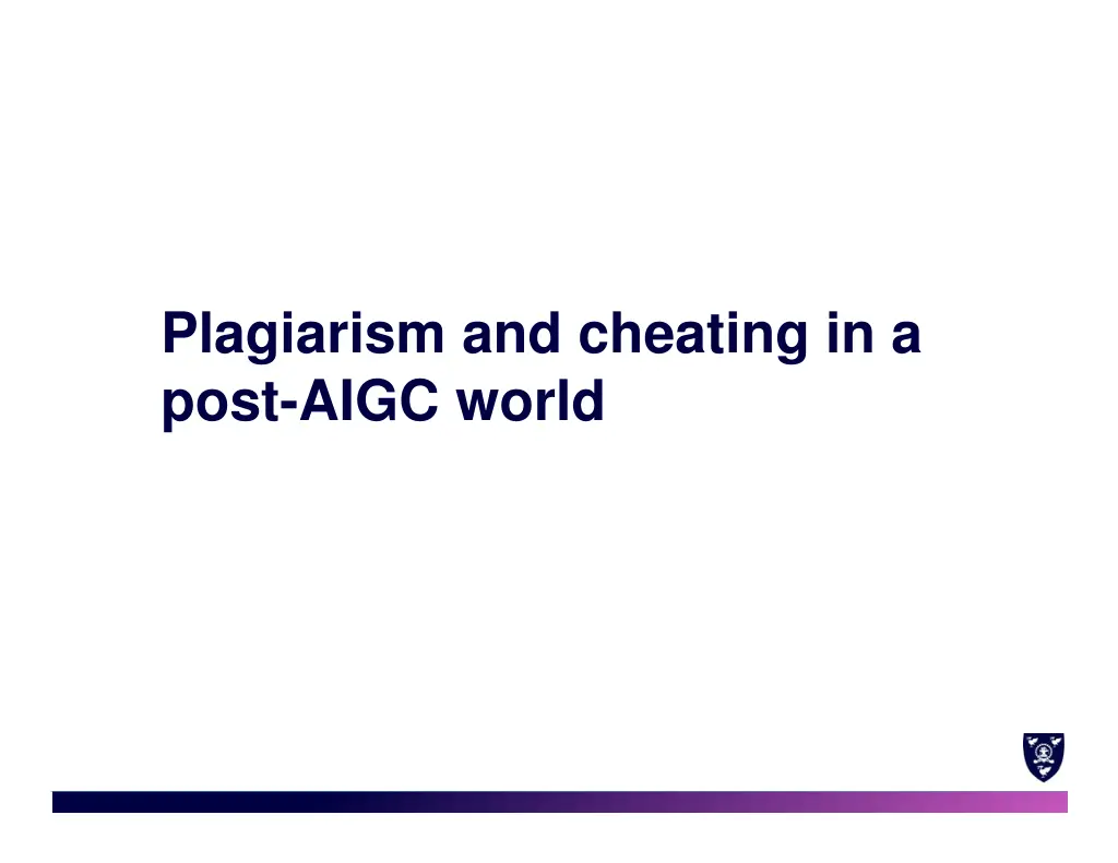 plagiarism and cheating in a post aigc world