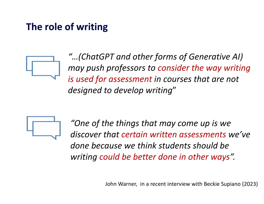 the role of writing 2