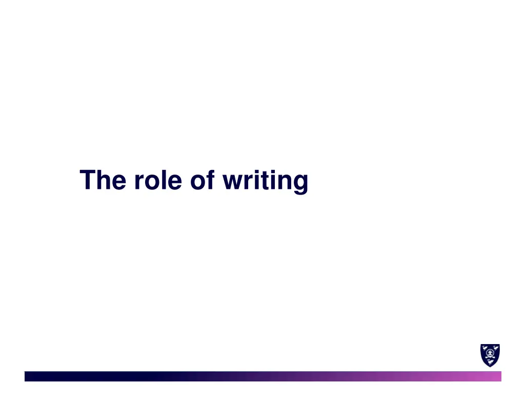 the role of writing