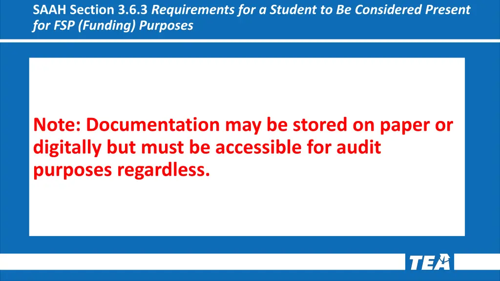 saah section 3 6 3 requirements for a student