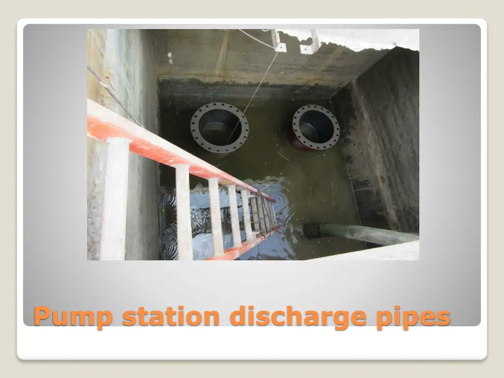 pump station discharge pipes