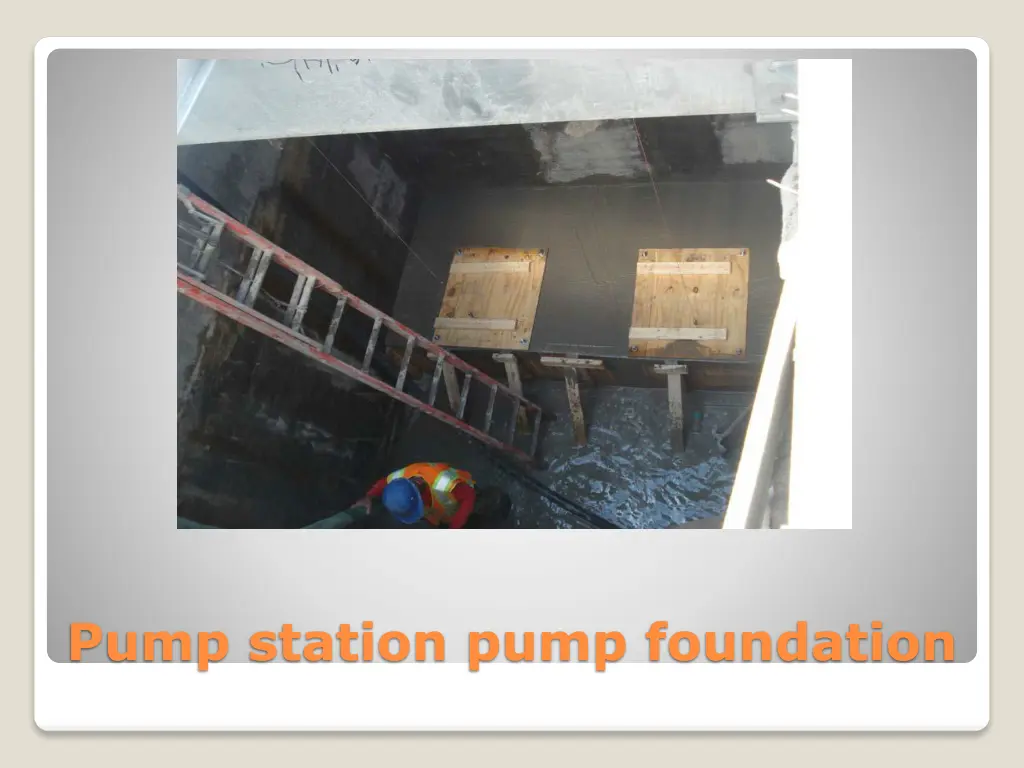 pump station pump foundation