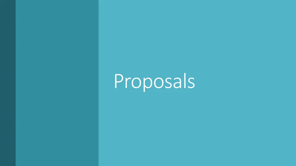 proposals