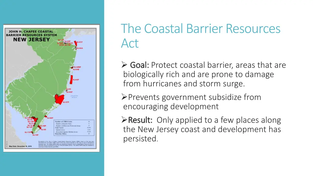 the coastal barrier resources act