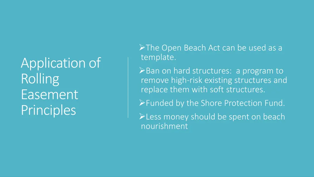 the open beach act can be used as a template