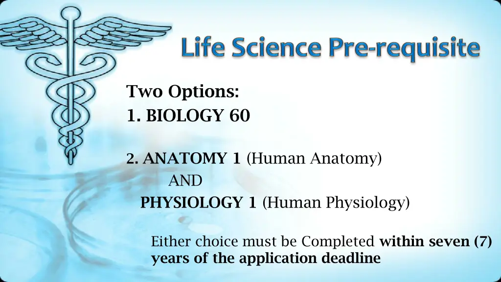 two options 1 biology 60