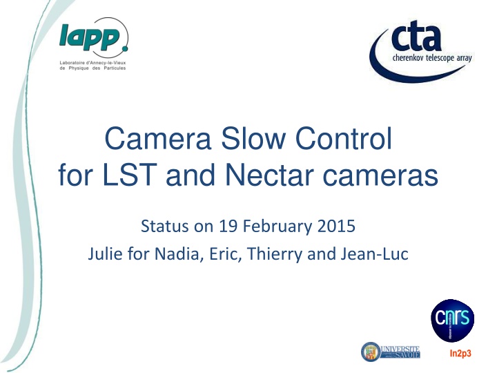 camera slow control for lst and nectar cameras