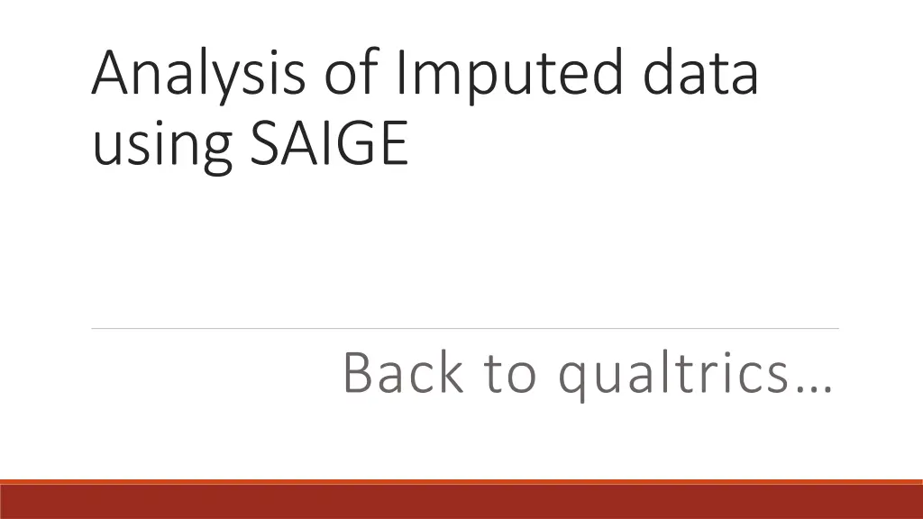 analysis of imputed data using saige