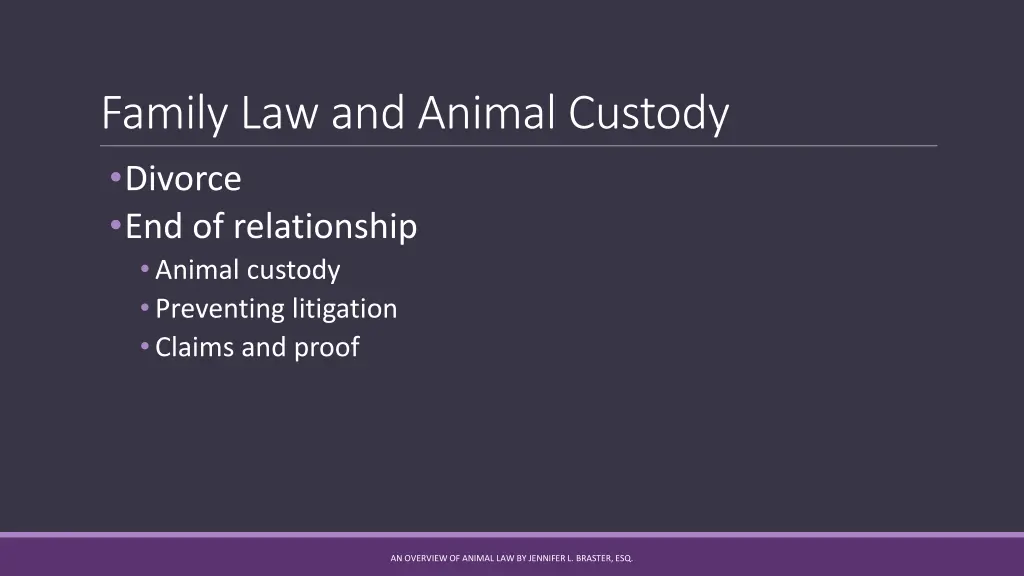 family law and animal custody divorce