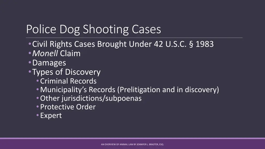 police dog shooting cases civil rights cases