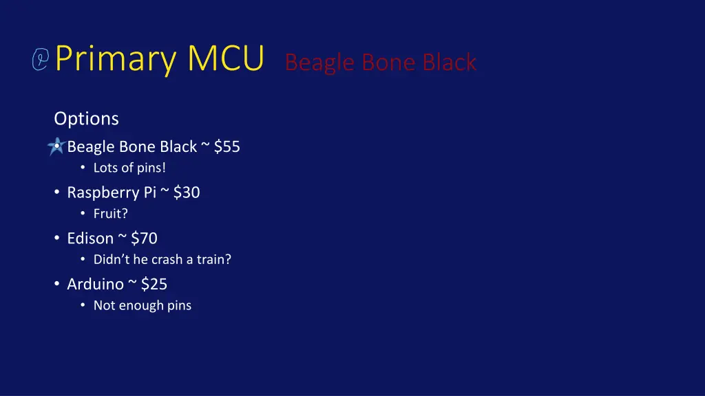 primary mcu beagle bone black