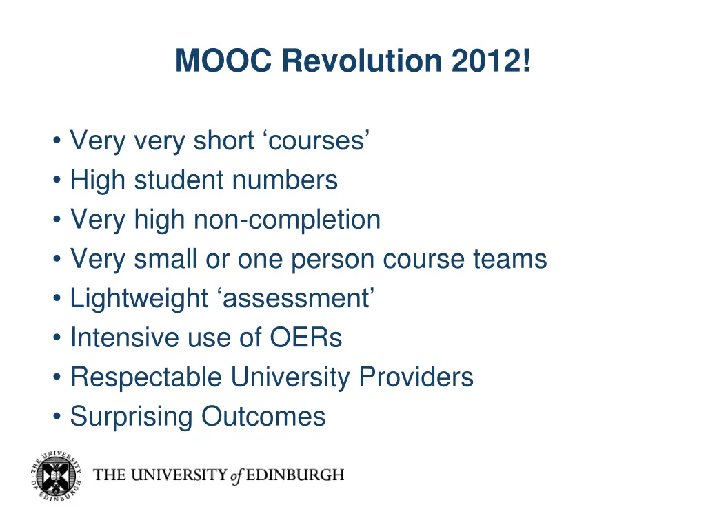 mooc revolution 2012