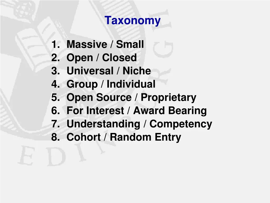 taxonomy