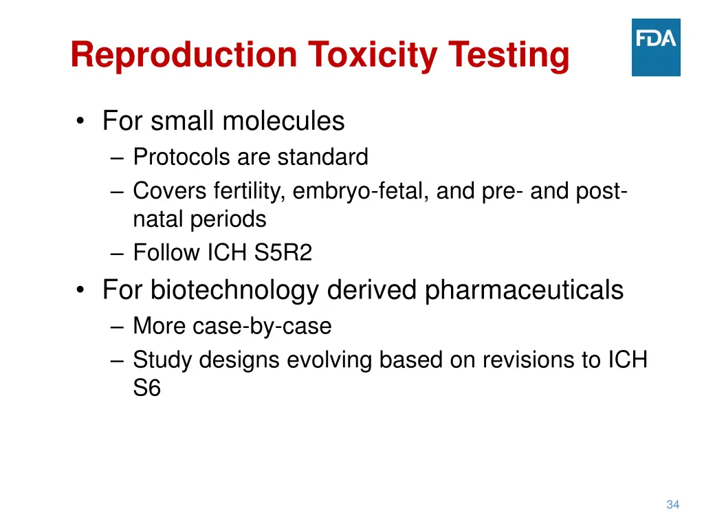 reproduction toxicity testing