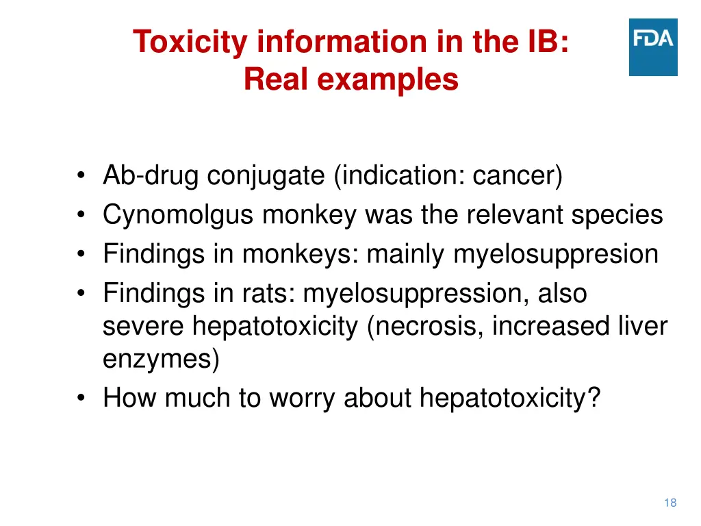 toxicity information in the ib real examples 2