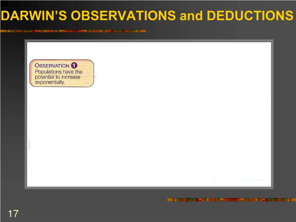 darwin s observations and deductions