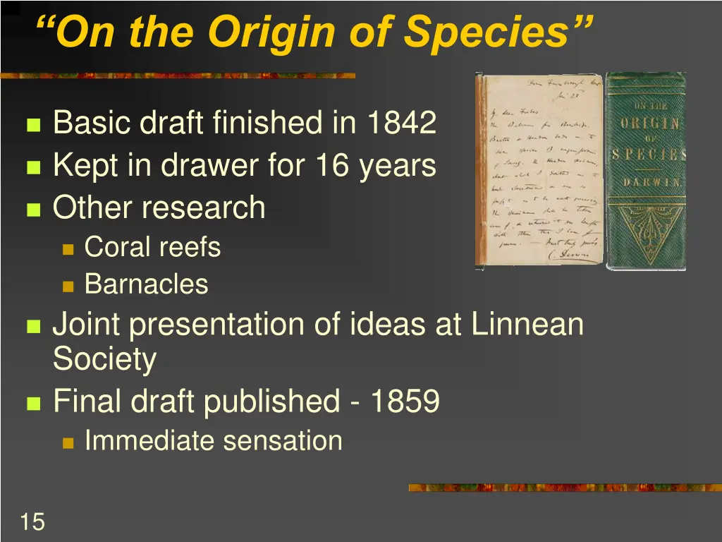 on the origin of species