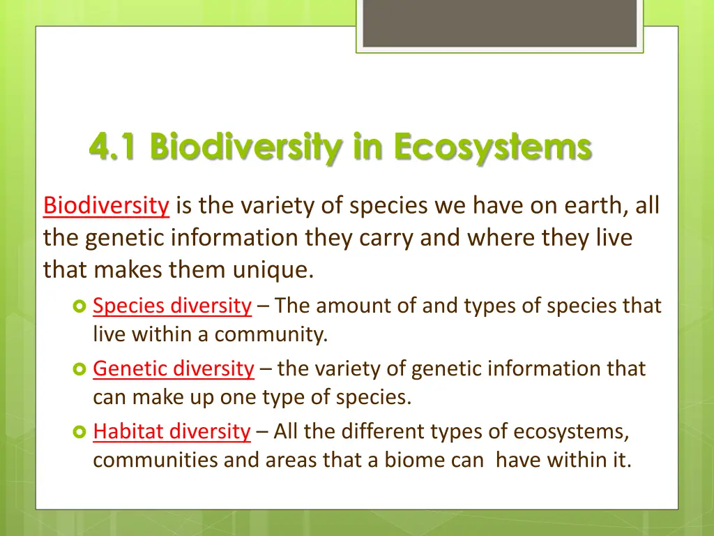 4 1 biodiversity in ecosystems