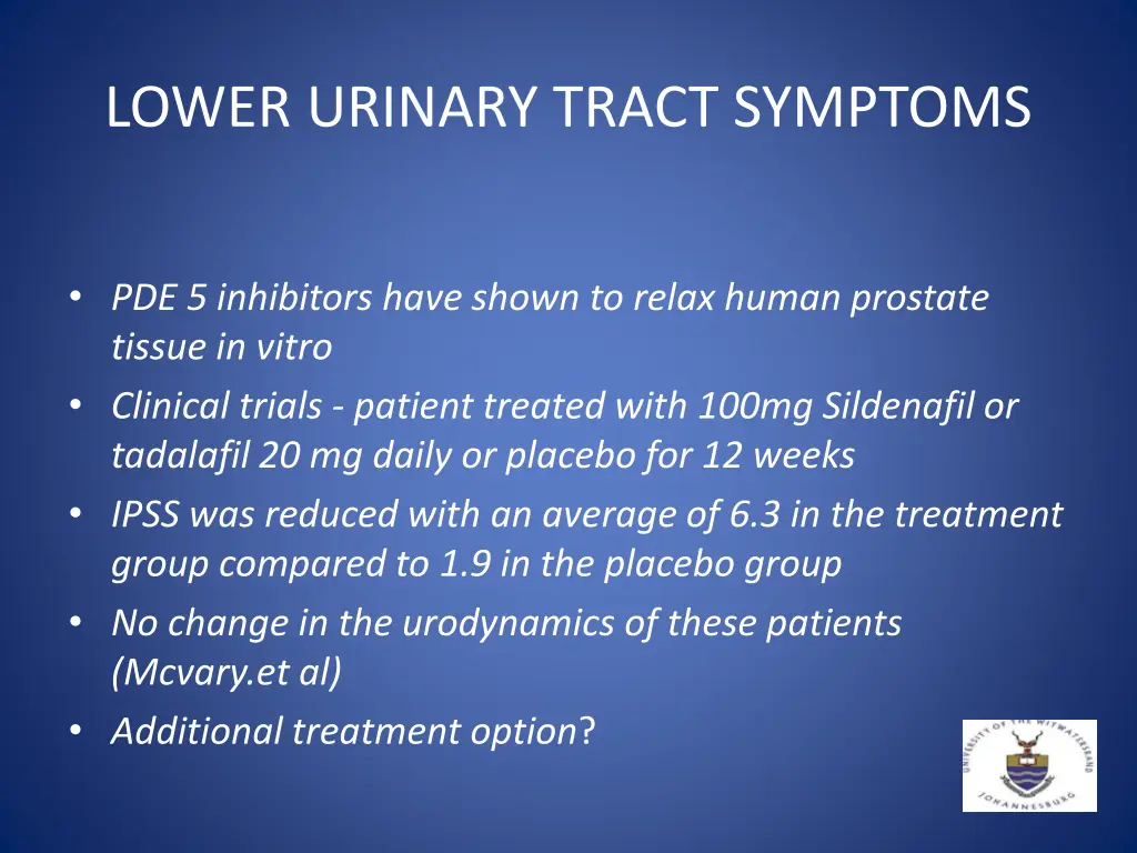 lower urinary tract symptoms