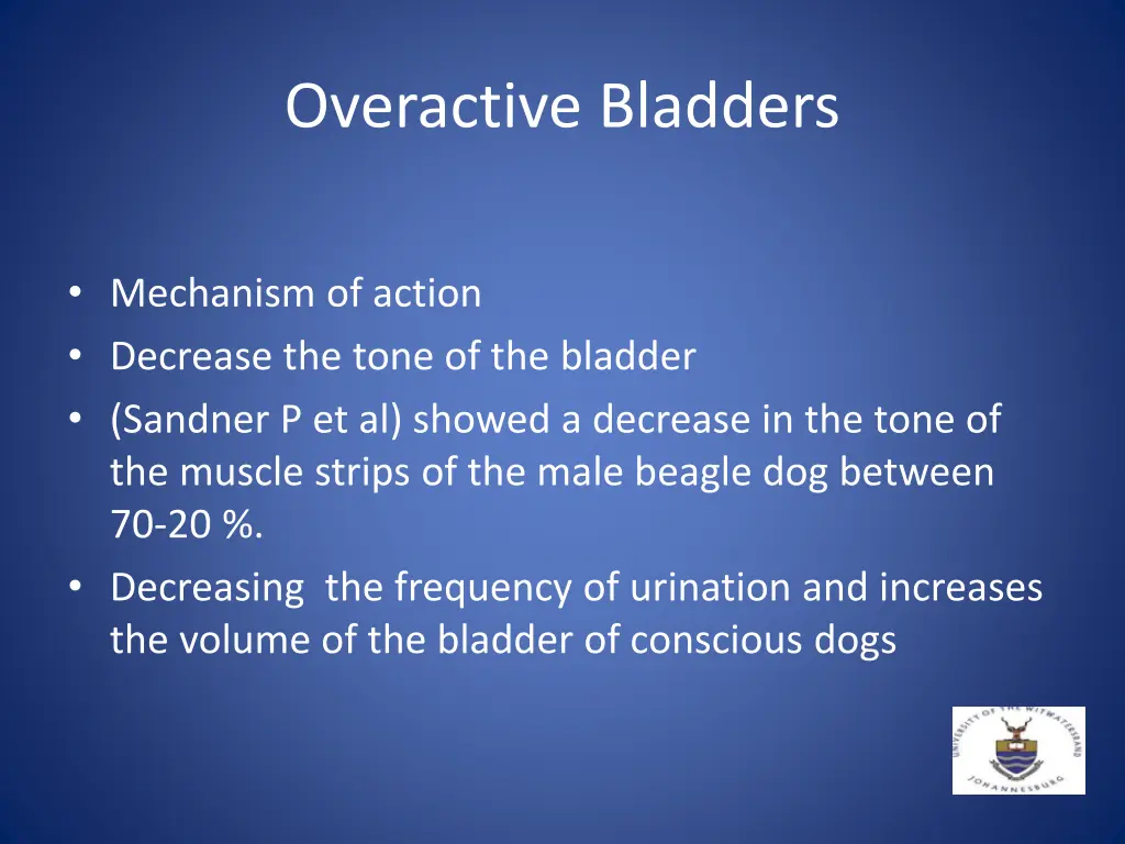 overactive bladders