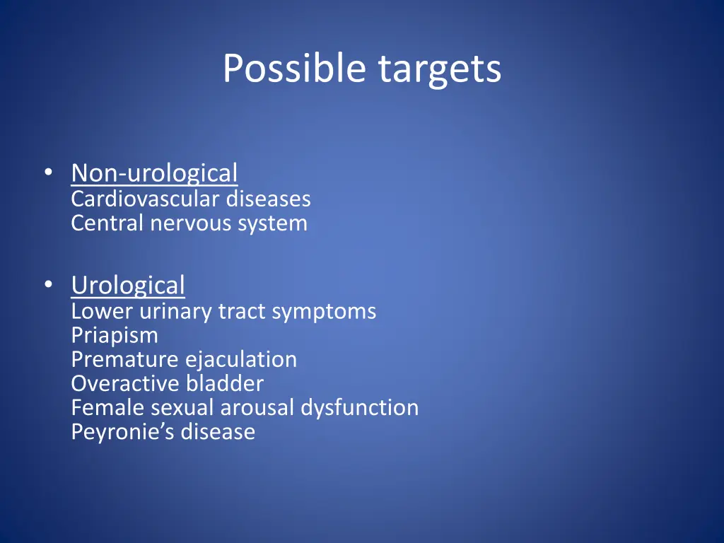 possible targets