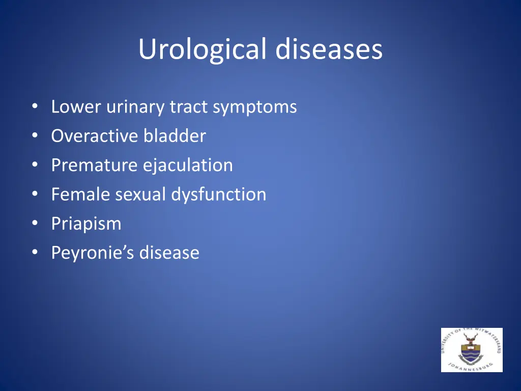 urological diseases