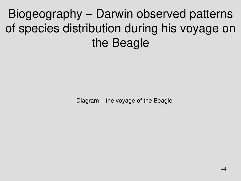 biogeography darwin observed patterns of species